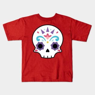 Sugar skull cobweb Kids T-Shirt